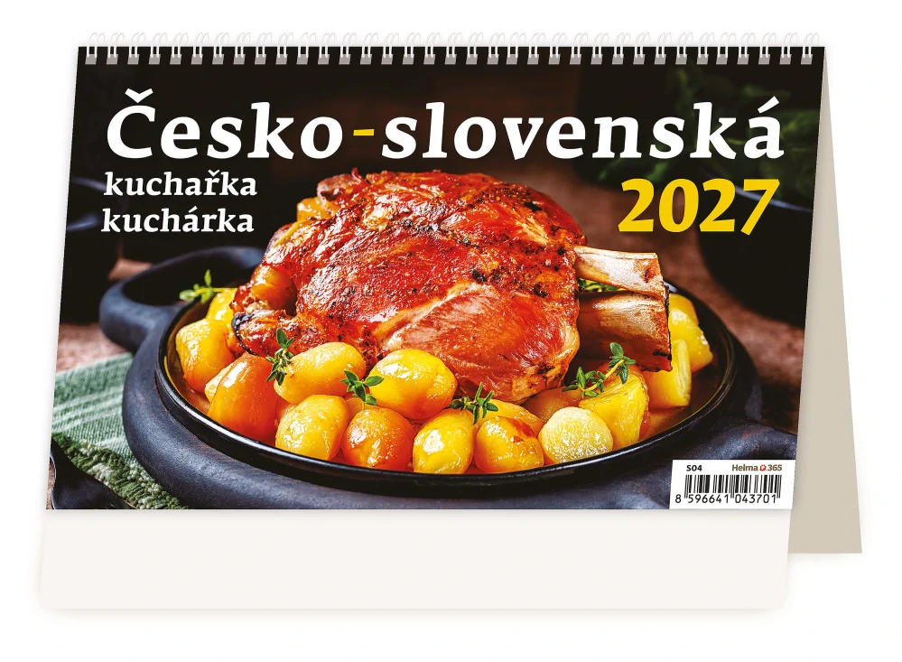 Kalendář stolní Česko-slovenská kuchařka S04