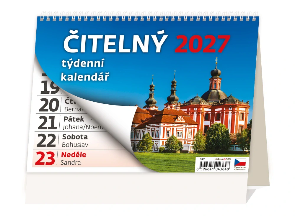 Kalendář stolní Čitelný týdenní S27