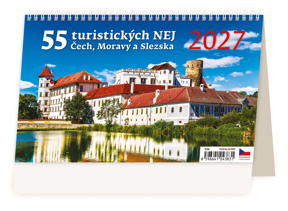 Kalendář stolní 55 turistických NEJ Čech, Moravy a Slezska S24
