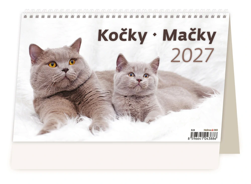 Kalendář stolní Kočky S33