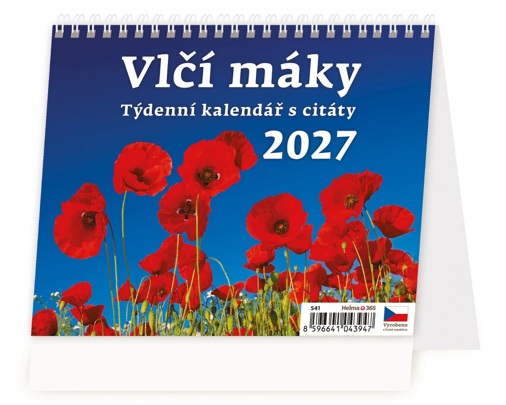 Kalendář stolní Vlčí máky S41