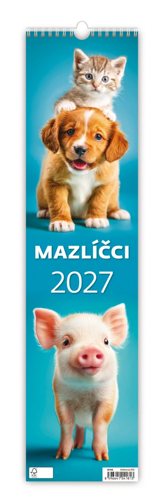 Kalendář nástěnný Mazlíčci - Vázanka