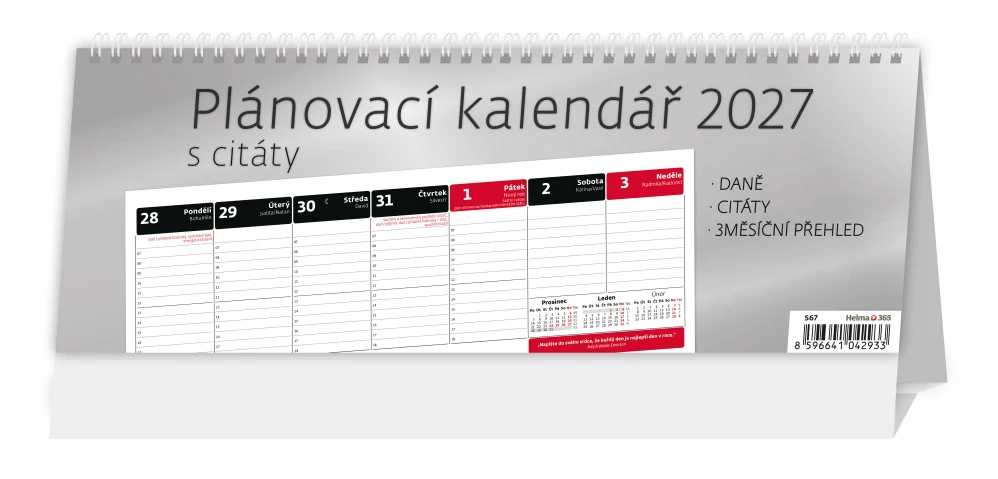 Kalendář stolní Plánovací kalendář s citáty S67