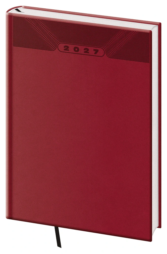 Diář denní A5 Print Classic anglický červený