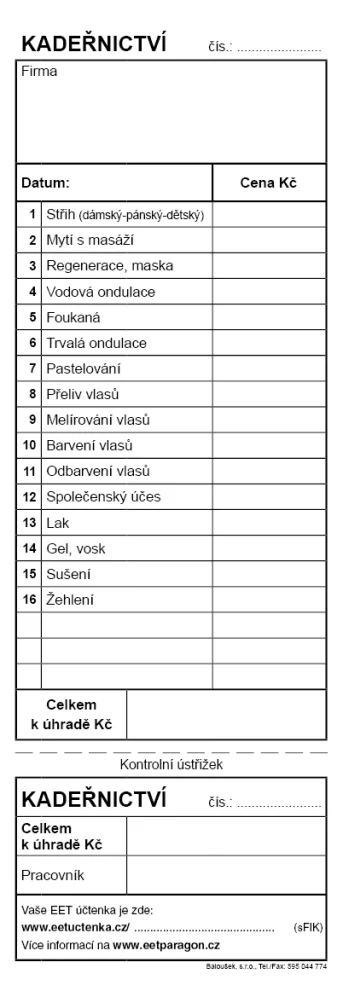 Kadeřnický blok PT065