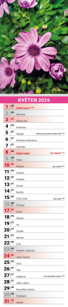 Kalendář nástěnný Květiny - Vázanka VNK04