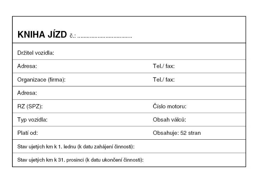 Kniha jízd A6 maxi