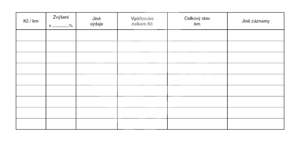 Kniha jízd 1/3 A4