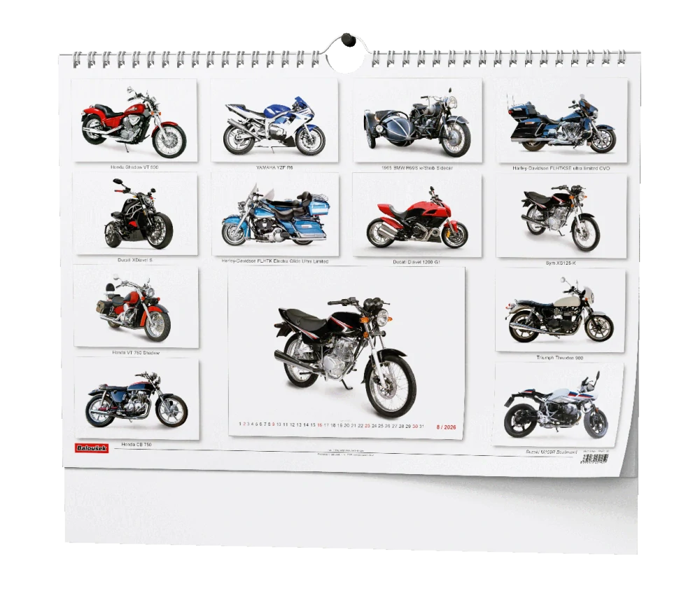 Kalendář nástěnný Motorbike BNE1