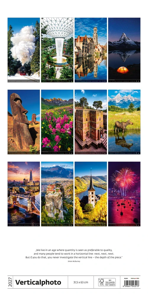 Kalendář nástěnný Verticalphoto N263
