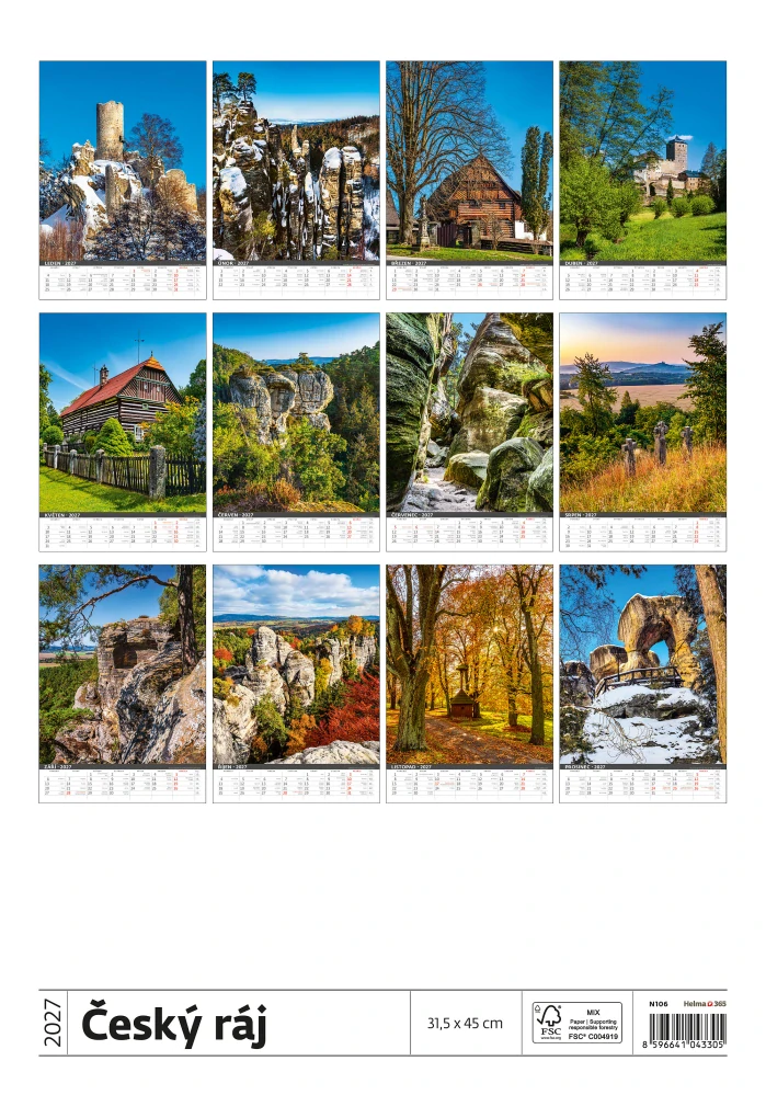 Kalendář nástěnný Český ráj N106
