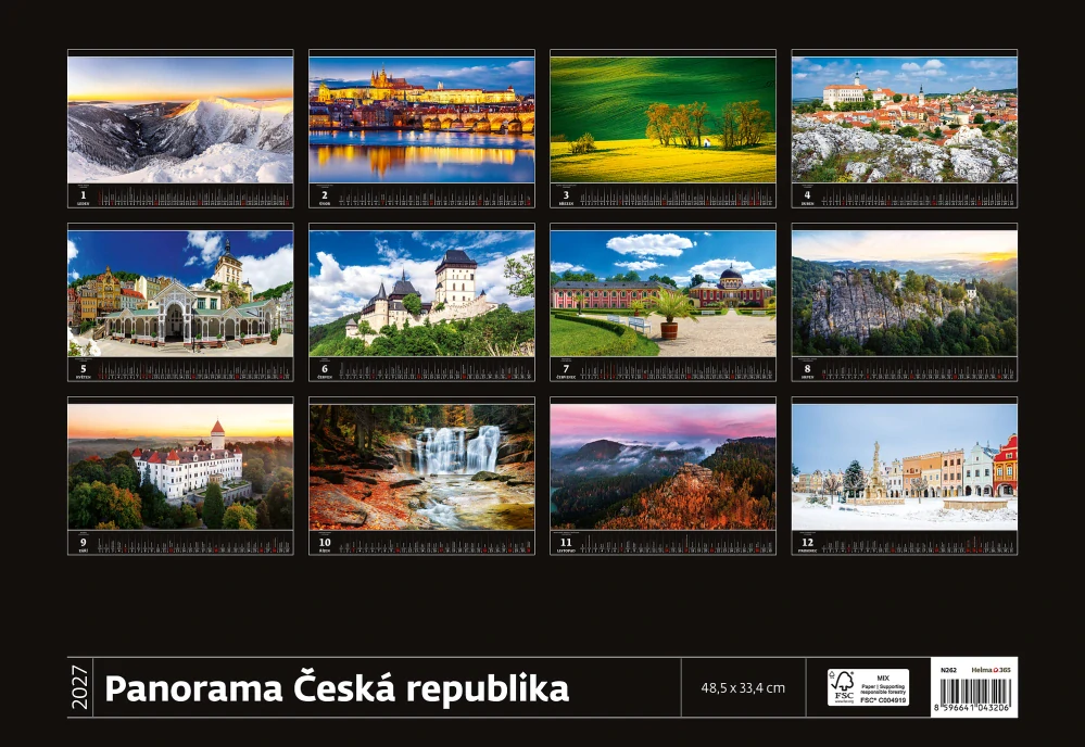 Kalendář nástěnný Panorama Česká republika N262