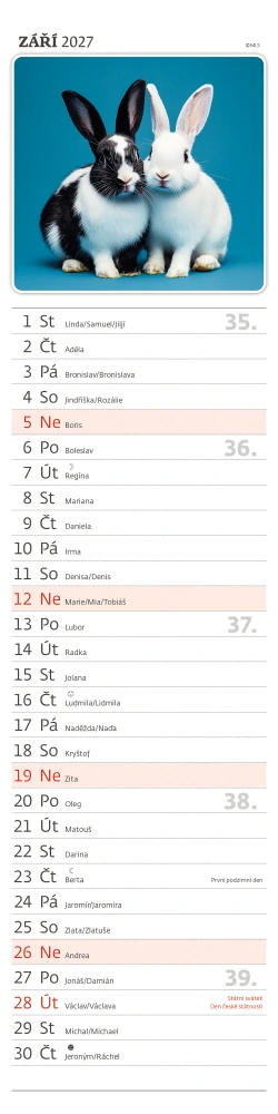 Kalendář nástěnný Mazlíčci - Vázanka