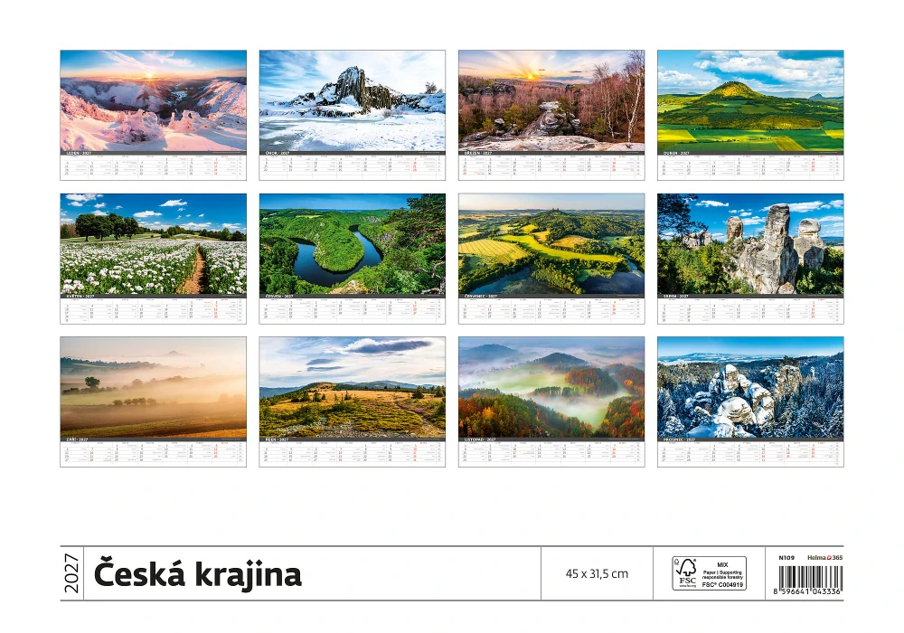 Kalendář nástěnný Česká krajina N109