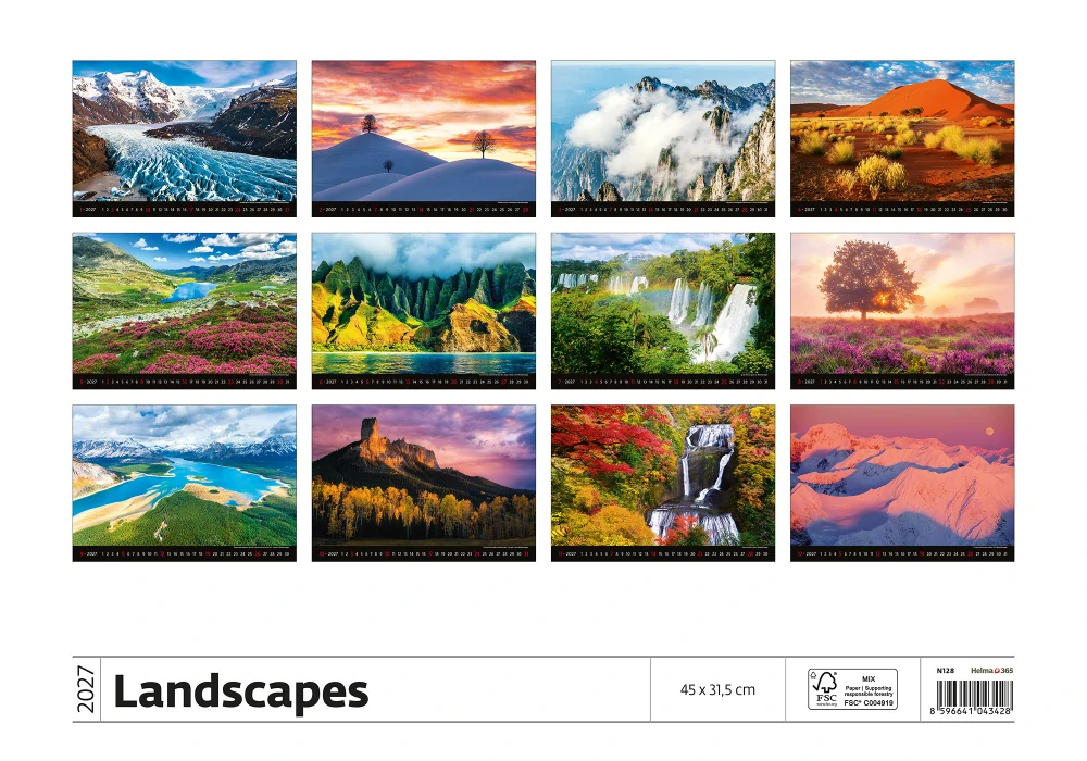Kalendář nástěnný Landscapes N128
