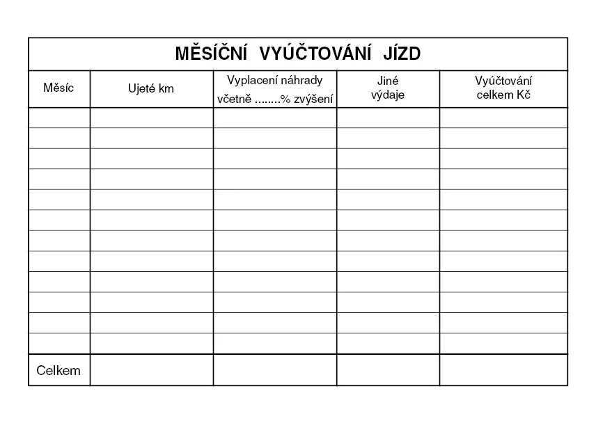 Kniha jízd A6 maxi