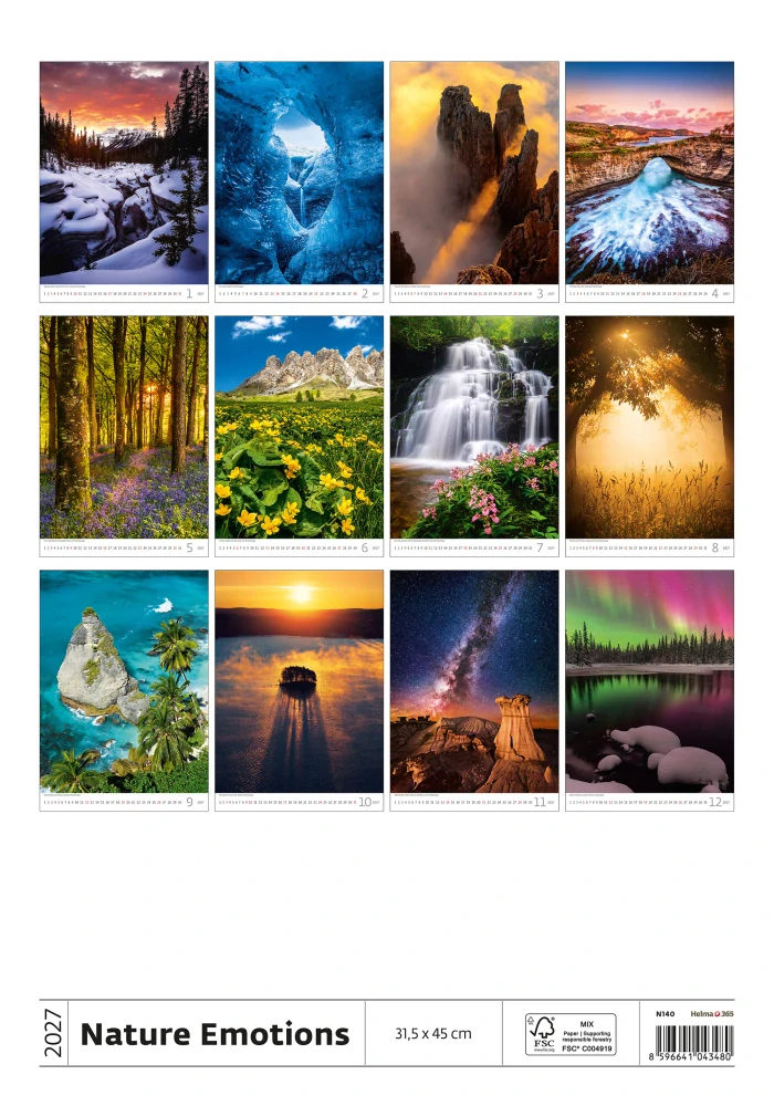 Kalendář nástěnný Nature Emotions N140