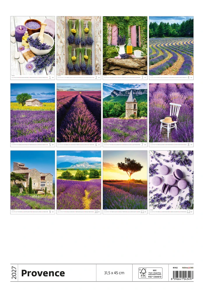 Kalendář nástěnný Provence N142
