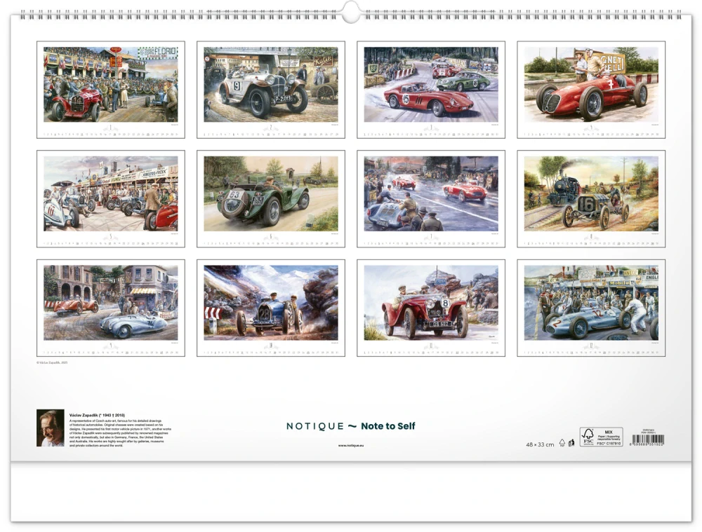 Kalendář nástěnný Oldtimers PGN-35192