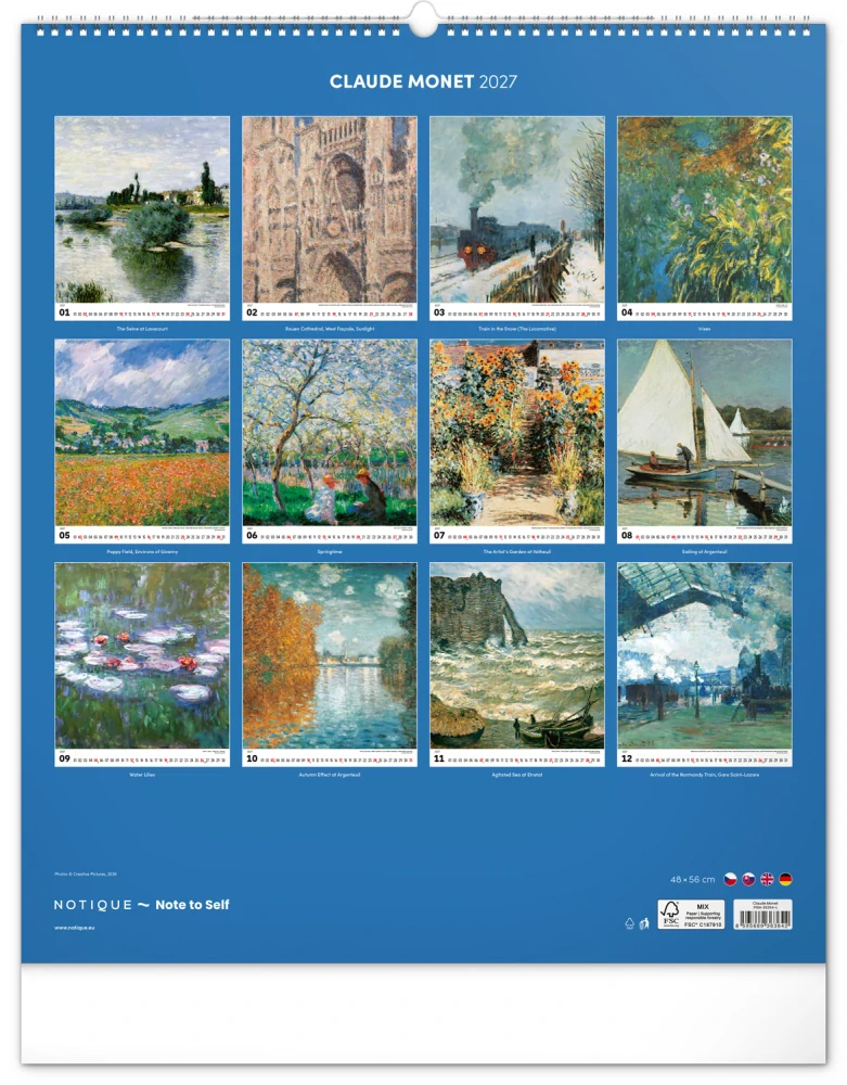 Kalendář nástěnný Claude Monet PGN-36364