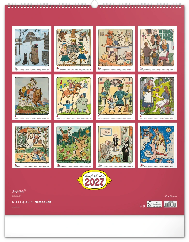 Kalendář nástěnný Josef Lada PGN-36365