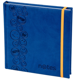 Notes Q4 s gumičkou čistý modrý