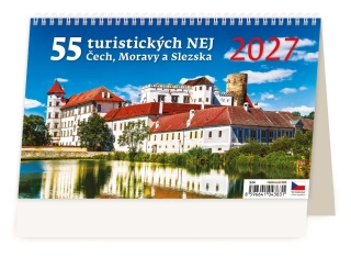 Kalendář stolní 55 turistických NEJ Čech, Moravy a Slezska S24