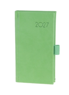 Diář týdenní kapesní A6 Color - koženka zelená