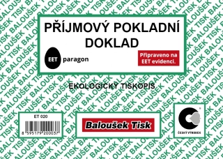 Příjmový pokladní doklad ET020