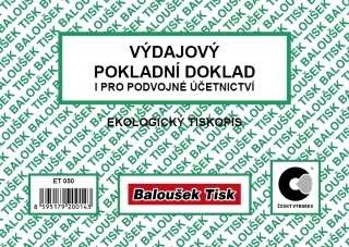Výdajový pokladní doklad ET050