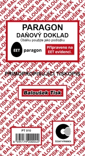 Paragon - daňový doklad PT010
