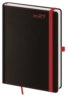 Diář denní A5 Black Red 