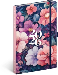 Diář / Notes - designový planbook - Kytice