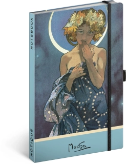 Notes tečkovaný Alfons Mucha - Luna