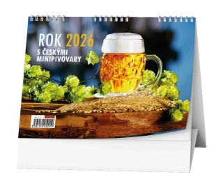 Kalendář stolní Rok 2026 s českými minipivovary BSE10