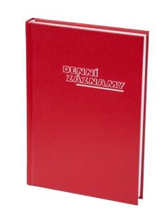 Denní záznamy A5 Balacron červený