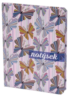 Notes B6 linkovaný Motýli