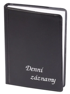 Denní záznamy A6 PVC černé