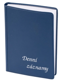 Denní záznamy A6 PVC modré