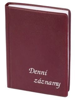 Denní záznamy A6 PVC bordó